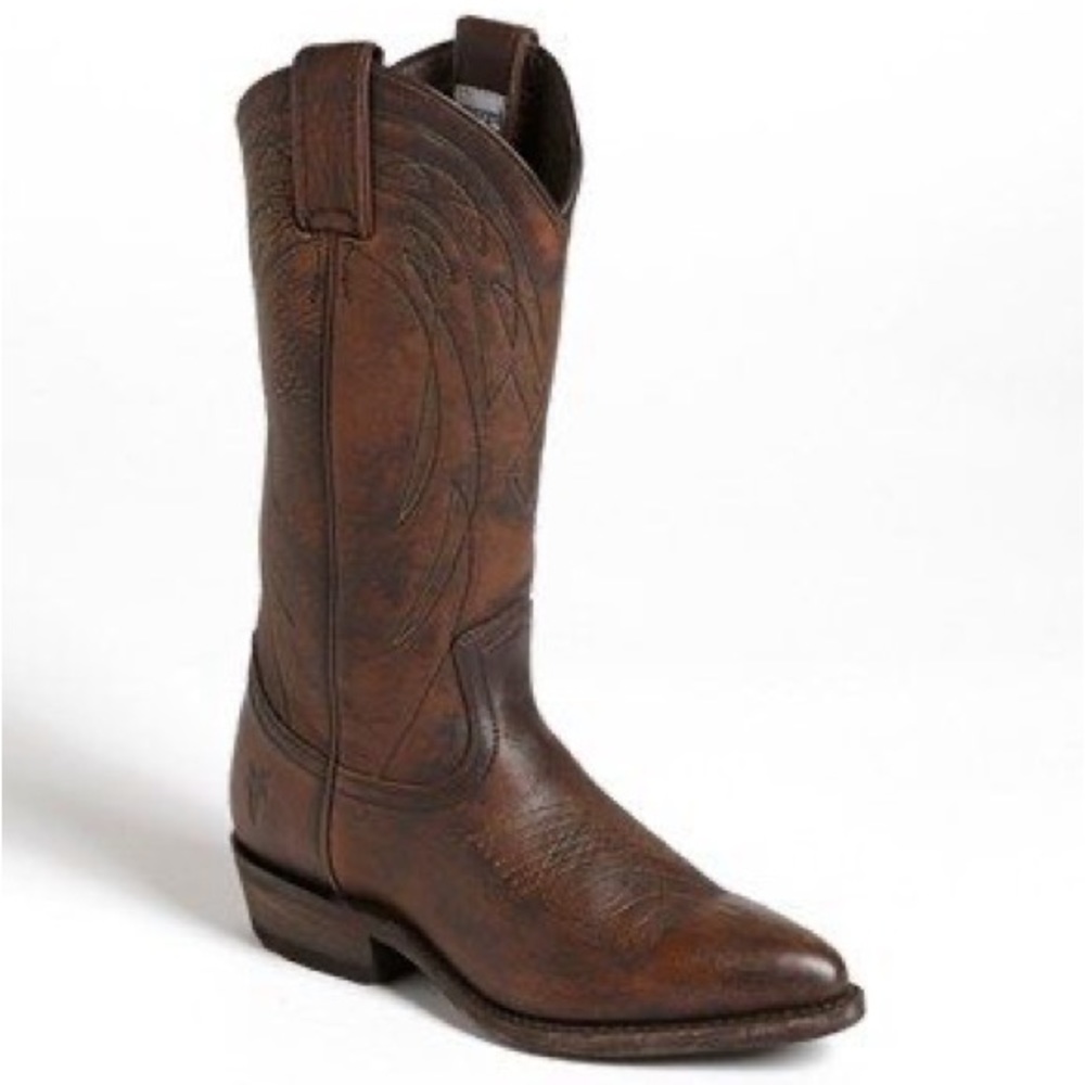 Frye Wylie Stitch Leather Boots in “Sunrise” — Size 8 (Best for 7–7.5)